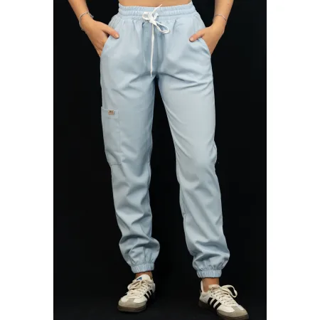 Spodnie medyczne SCRUBS MEDI TEDDY - LLEVANTI BABY BLUE